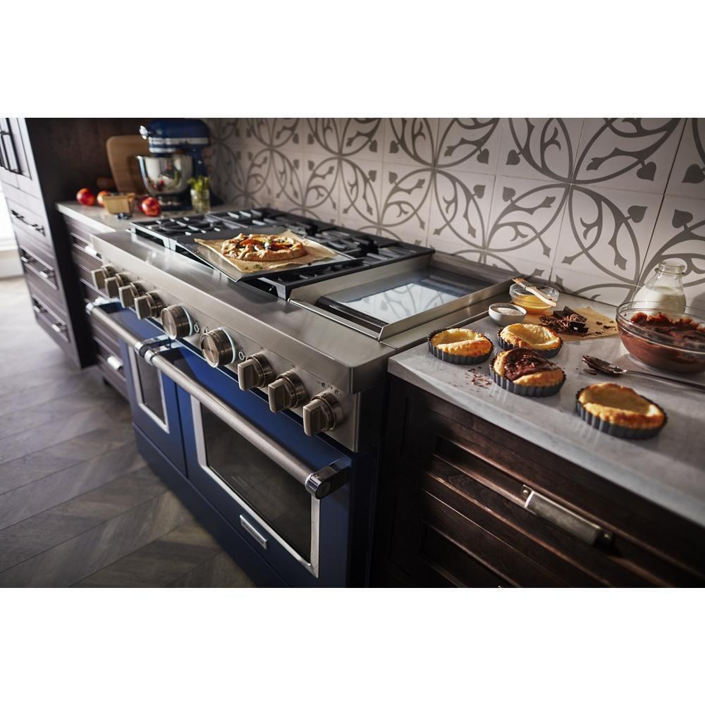 KFDC558JIB KitchenAid® 48'' Smart Commercial-Style Dual Fuel Range with Griddle