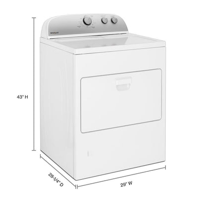 Whirlpool WGD4950HW 7.0 cu. ft. Top Load Gas Dryer with AutoDry™ Drying System