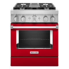 KFDC500JPA KitchenAid® 30'' Smart Commercial-Style Dual Fuel Range with 4 Burners