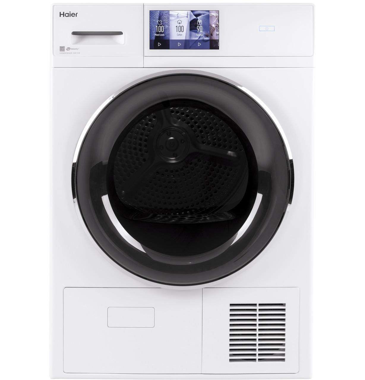 4.1 cu.ft. Capacity Smart 24" Ventless Condenser Frontload Electric Dryer with Stainless Steel Basket