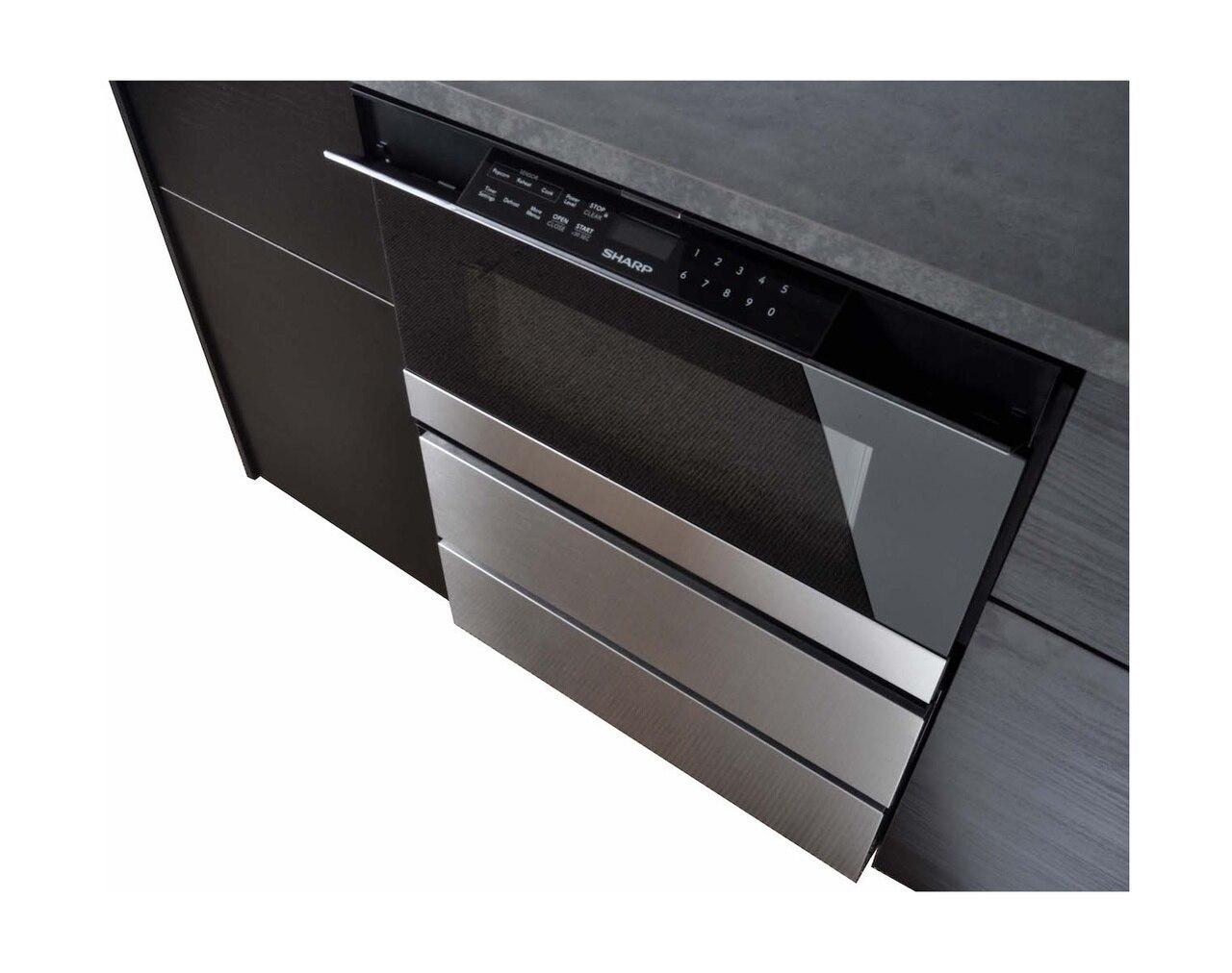Sharp 24 in. Under the Counter Microwave Drawer Oven Pedestal