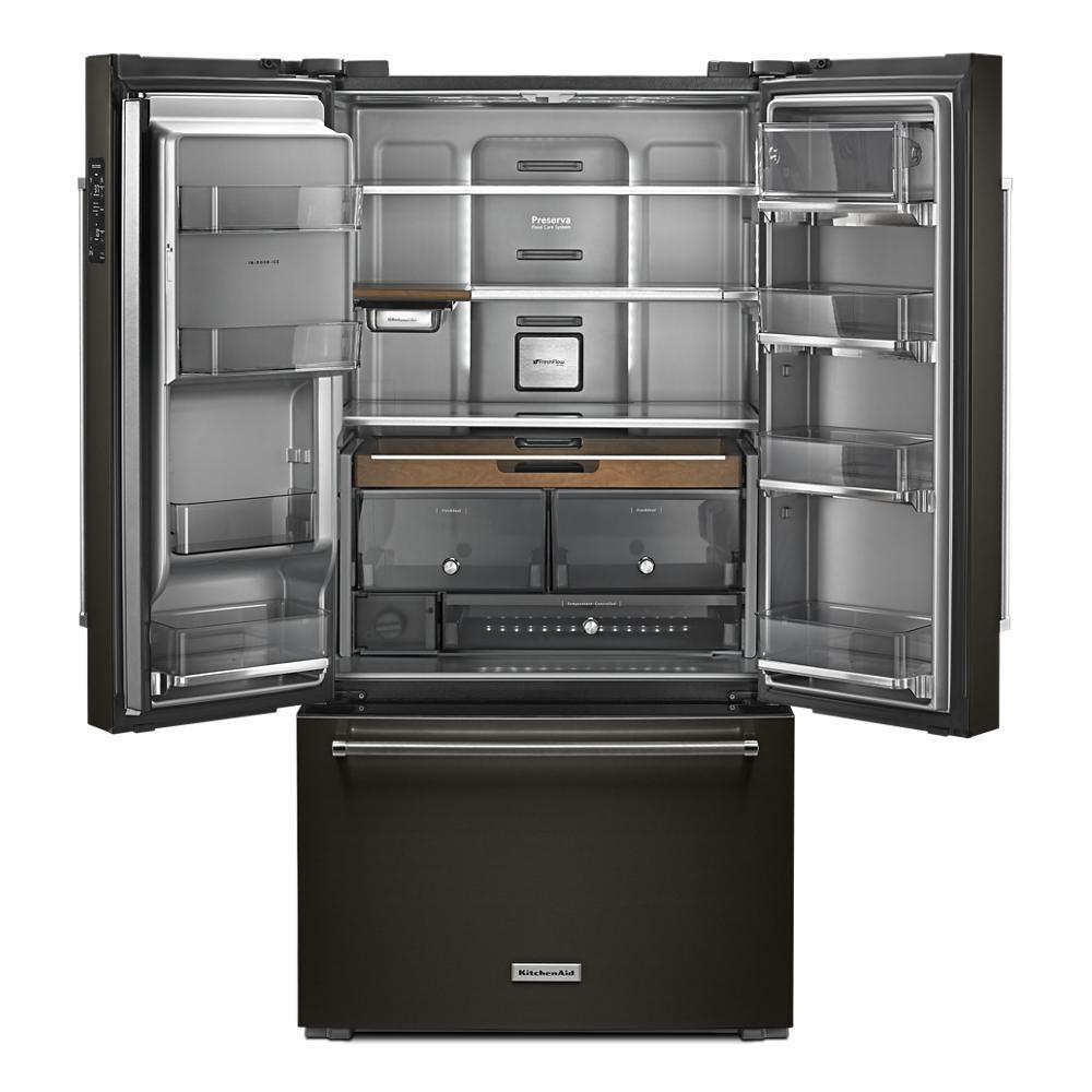 Kitchenaid KRFC704FBS 23.8 cu. ft. 36" Counter-Depth French Door Platinum Interior Refrigerator with PrintShield™ Finish