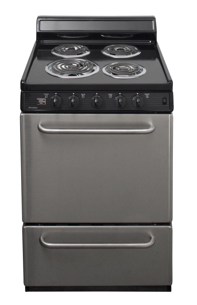 Premier ECK600BP 24 in. Freestanding Electric Range in Stainless Steel