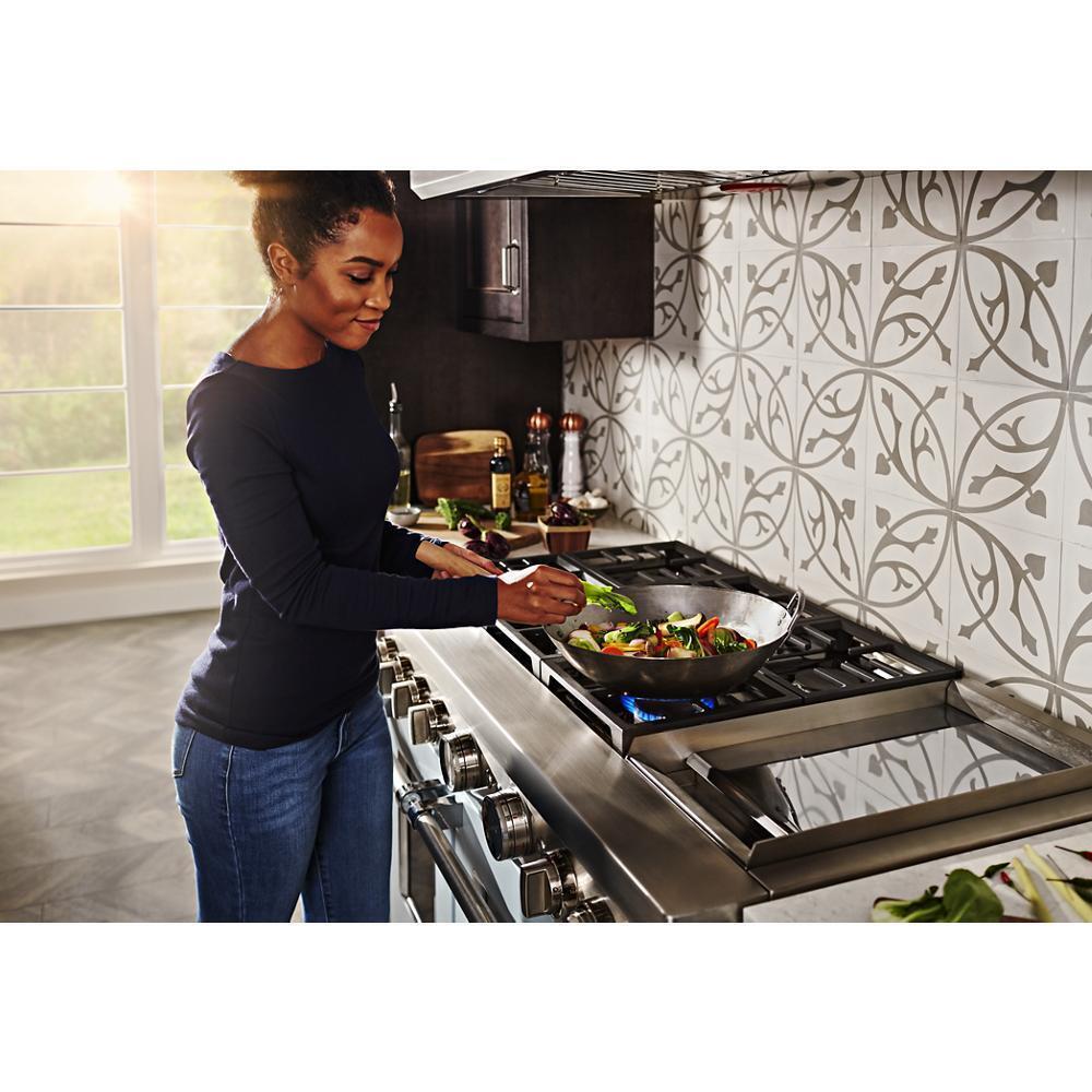KFDC558JMB KitchenAid® 48'' Smart Commercial-Style Dual Fuel Range with Griddle