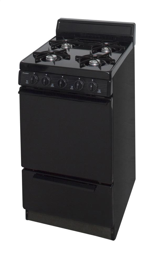 Premier SAK100BP0 20 in. Freestanding Gas Range in Black