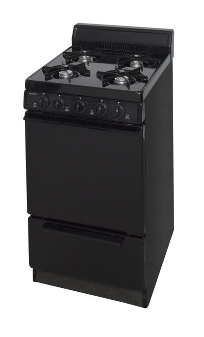 Premier SAK100BP0 20 in. Freestanding Gas Range in Black