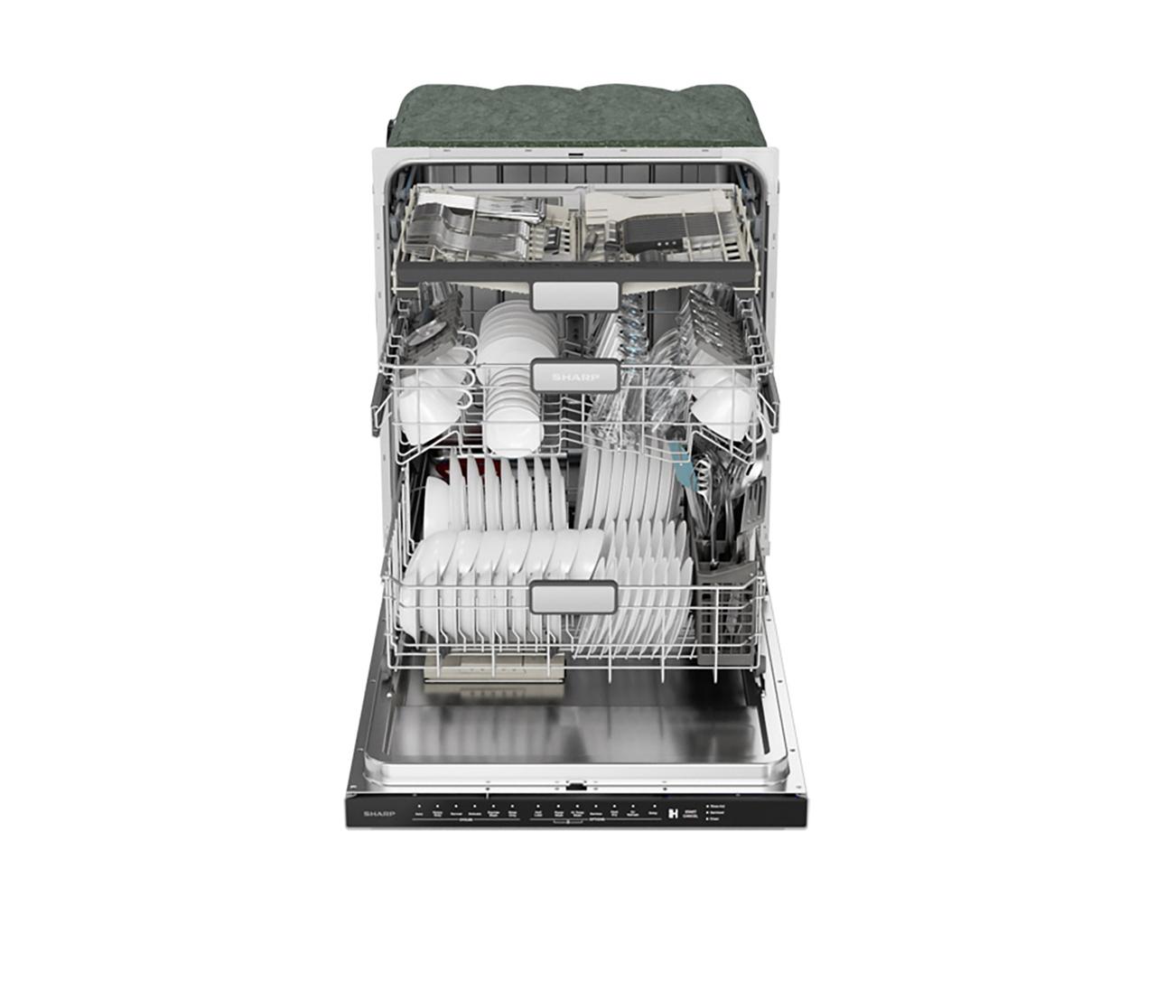 Sharp SDW6757ES 24 in. Slide-In Stainless Steel 45 dB Dishwasher