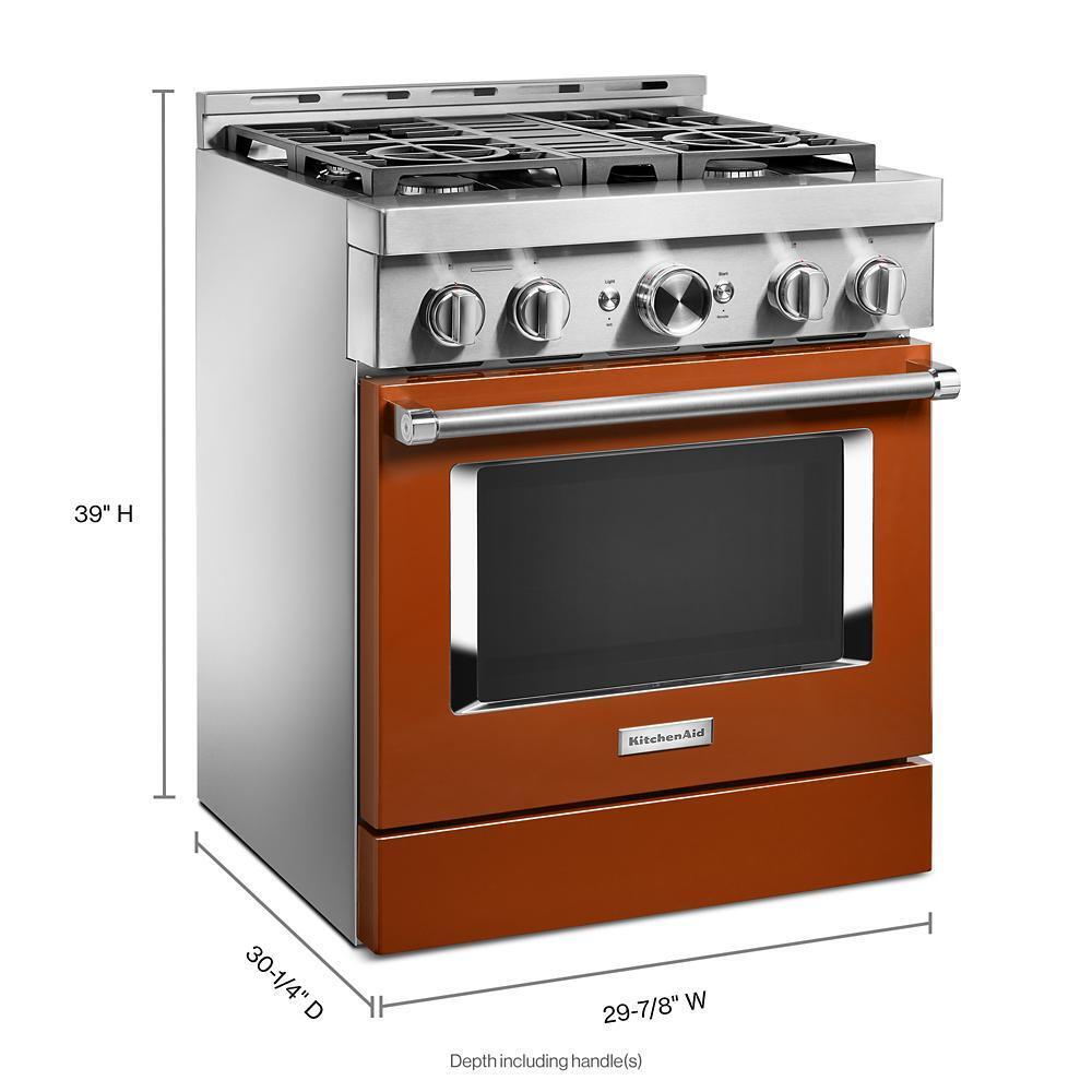 KFGC500JSC KitchenAid® 30'' Smart Commercial-Style Gas Range with 4 Burners