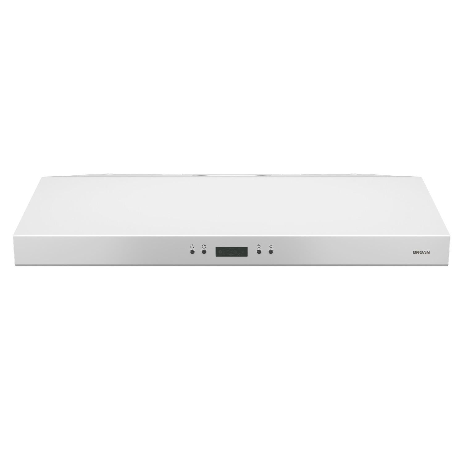 Broan® Glacier 36-Inch Convertible Under-Cabinet Range Hood, 450 Max Blower CFM, White