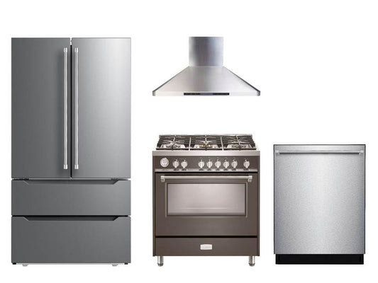 Verona VDFSGG365SG Designer 36" Gas Single Oven Range - Slate Gray