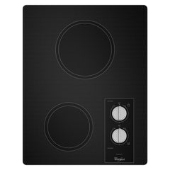 Whirlpool W5CE1522FB 15-inch Electric Cooktop with Easy Wipe Ceramic Glass