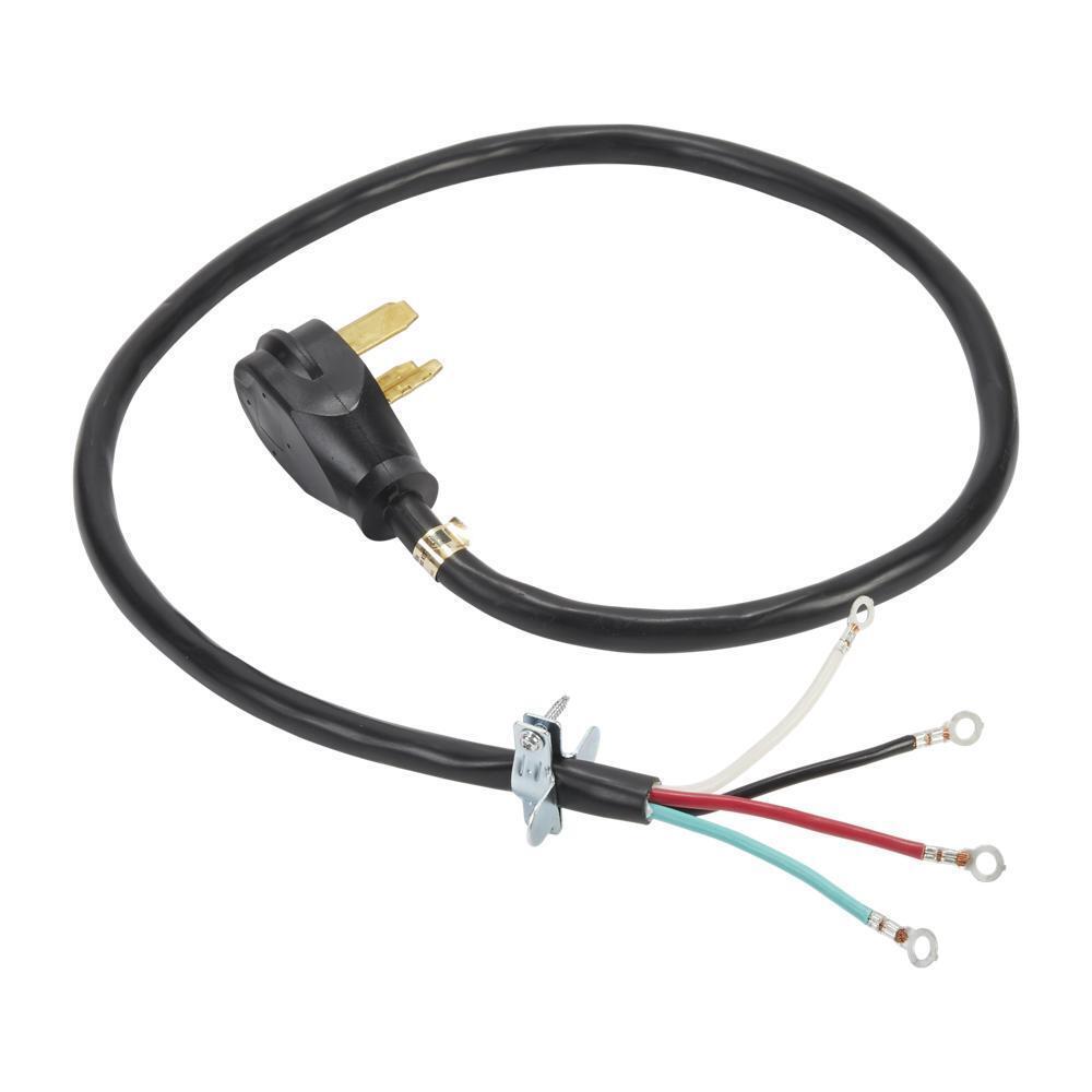 Whirlpool PT400L 4' Electric Dryer Power Cord 4-Wire 30 Amp