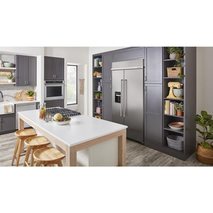Kitchenaid KBSD702MPS 25.1 Cu. Ft. 42" Built-In Side-by-Side Refrigerator with Ice and Water Dispenser