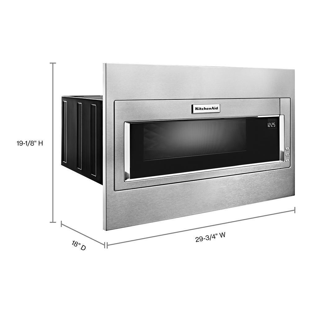 Kitchenaid KMBT5511KSS 1000 Watt Built-In Low Profile Microwave with Standard Trim Kit