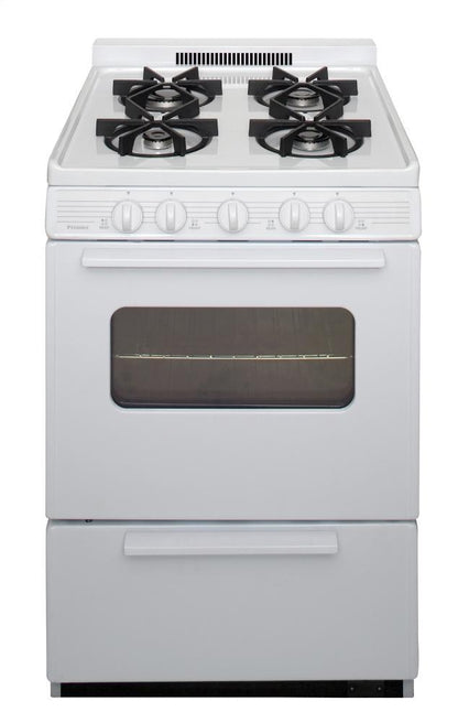 Premier BJK5X0OP 24 in. Freestanding Battery-Generated Spark Ignition Gas Range in White