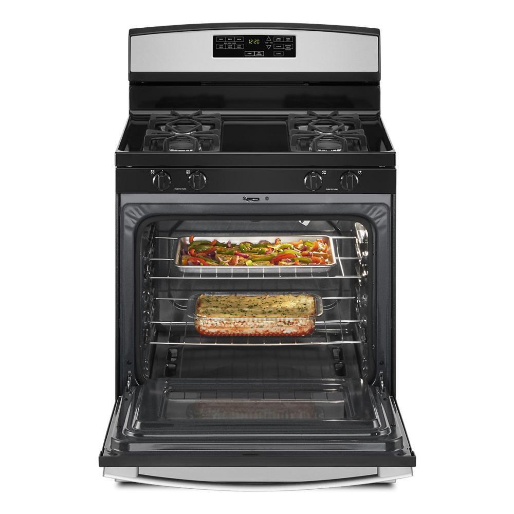 Amana AGR6603SMS 30-inch Gas Range with Self-Clean Option