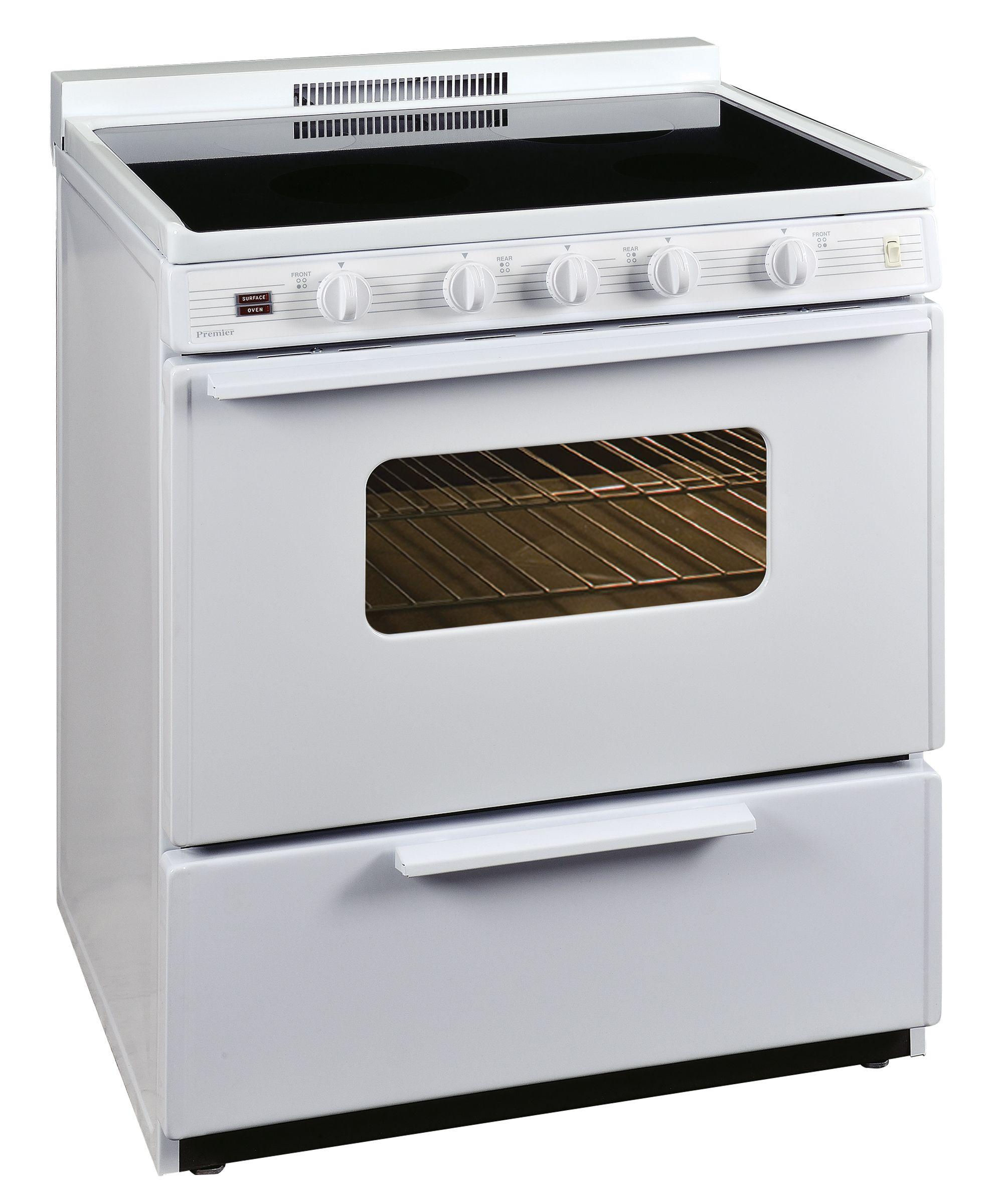 Premier EDS2X0OP 30 in. Freestanding Smooth Top Electric Range in White