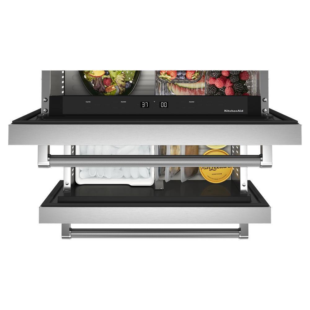 Kitchenaid KUDF204KSB 24" Stainless Steel Undercounter Double-Drawer Refrigerator/Freezer