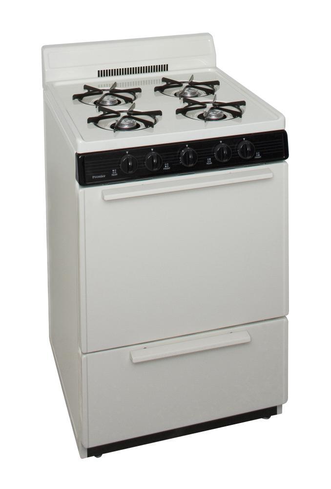 Premier SCK100TP0 24 in. Freestanding Gas Range in Biscuit