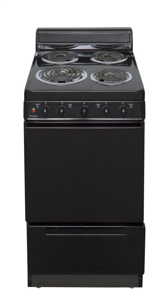 Premier 20 in. Freestanding Electric Range in Black