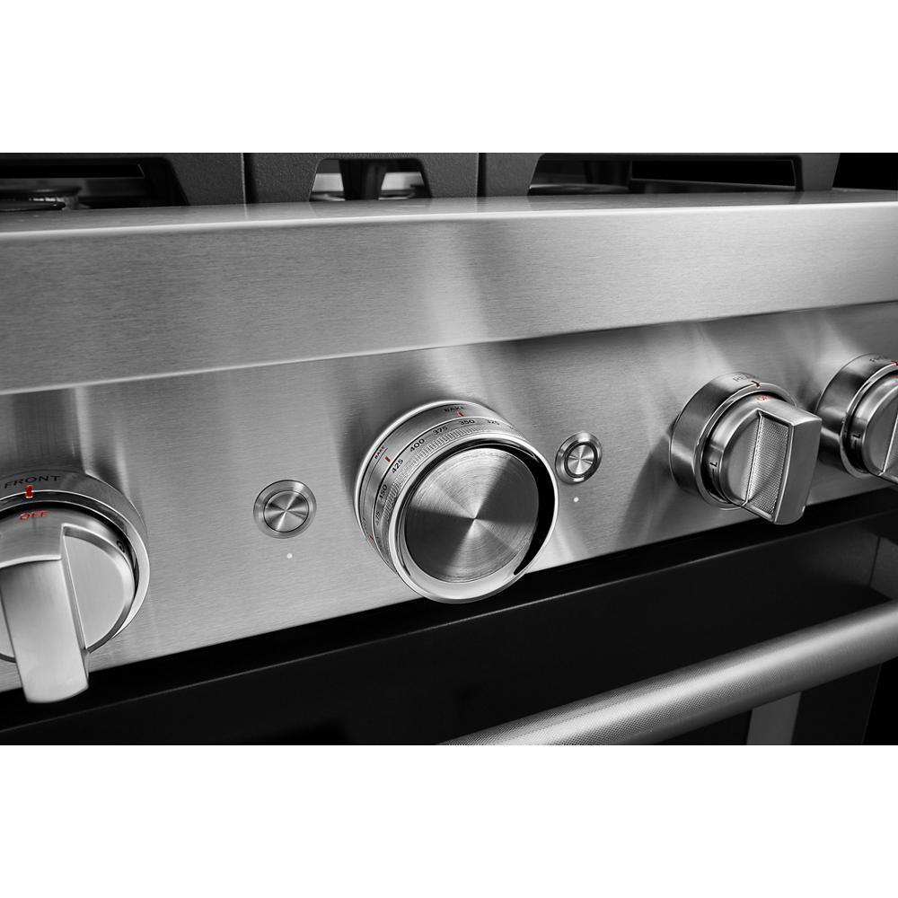 KFDC500JBK KitchenAid® 30'' Smart Commercial-Style Dual Fuel Range with 4 Burners