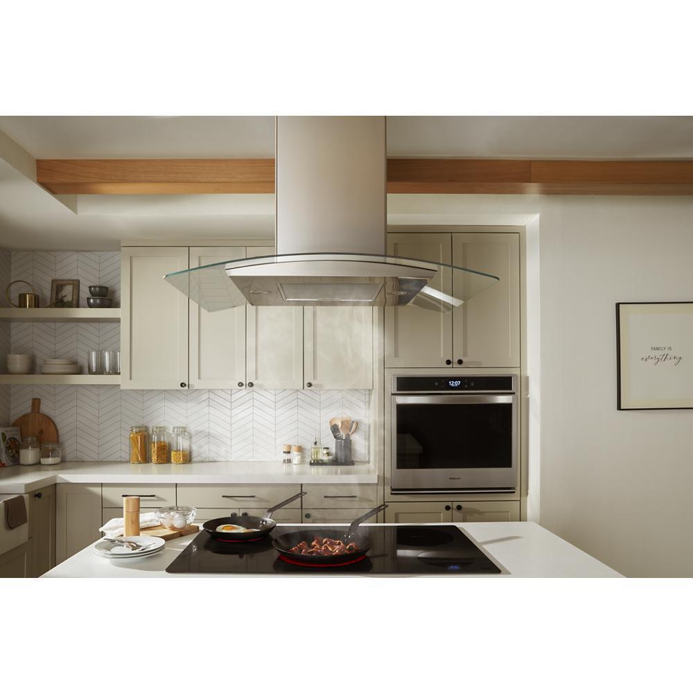 Whirlpool WVI51UC6LS 36" Curved Glass Island Mount Range Hood