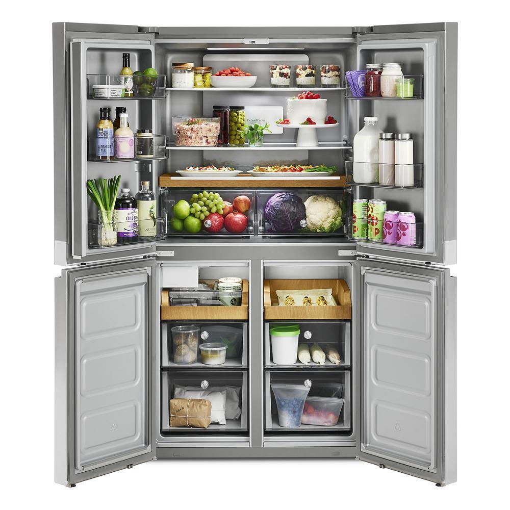 Kitchenaid KRQC506MPS 19.4 cu. ft. 36-inch wide Counter-Depth 4-Door Refrigerator with PrintShield™ Finish