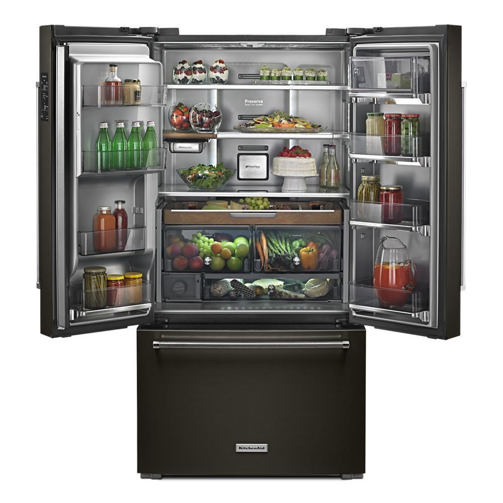 Kitchenaid KRFC704FBS 23.8 cu. ft. 36" Counter-Depth French Door Platinum Interior Refrigerator with PrintShield™ Finish