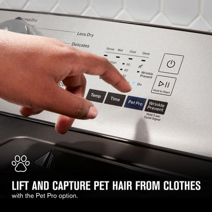 Maytag MED6500MW Pet Pro Top Load Electric Dryer - 7.0 cu. ft.