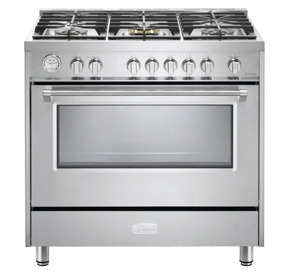 Verona VDFSGG365SS Designer 36" Gas Single Oven Range - Stainless Steel