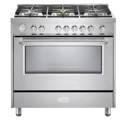 Verona VDFSGG365SS Designer 36" Gas Single Oven Range - Stainless Steel