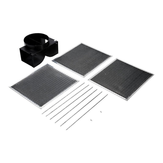 Whirlpool W11430940 Range Wall Hood Recirculation Kit - Silver (Includes Two Charcoal Filters, Four Rod-Style Clips, and One Deflector Damper)