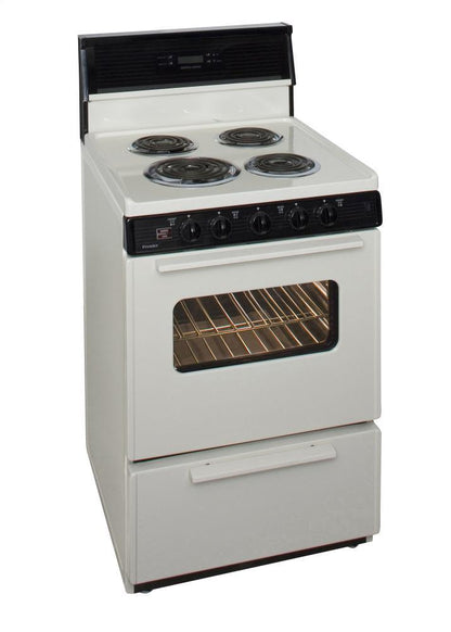 Premier ECK240TP 24 in. Freestanding Electric Range in Biscuit