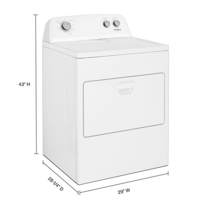 Whirlpool WGD4850HW 7.0 cu. ft. Top Load Gas Dryer with AutoDry™ Drying System