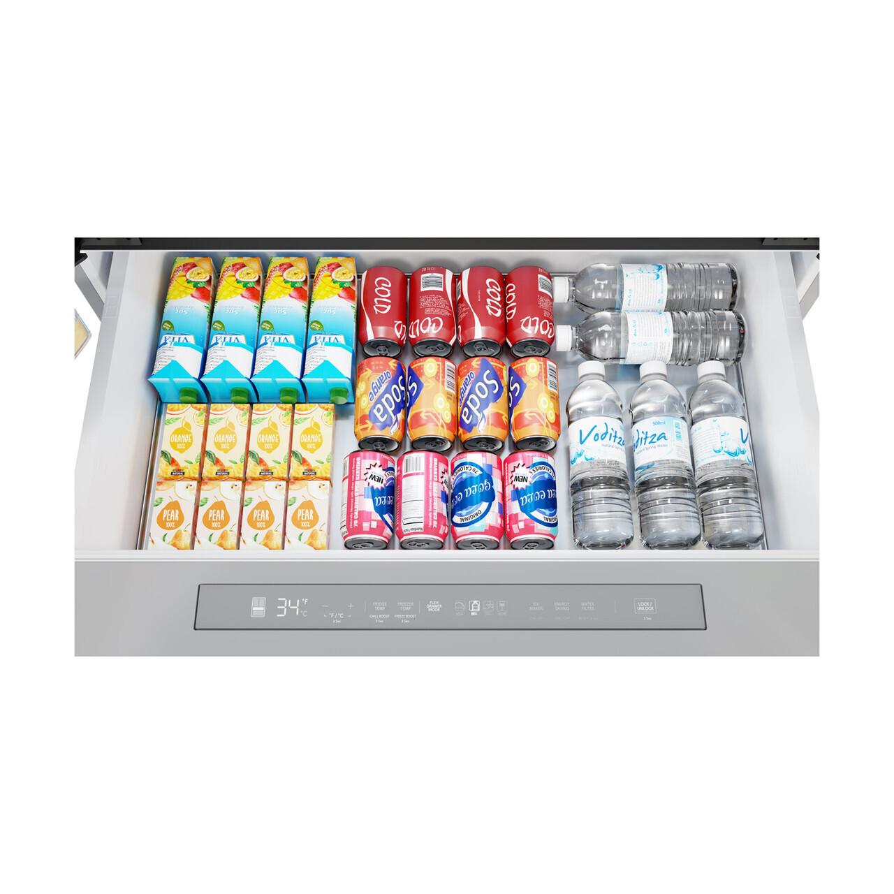 Sharp French 4-Door Counter-Depth Refrigerator with Water Dispenser