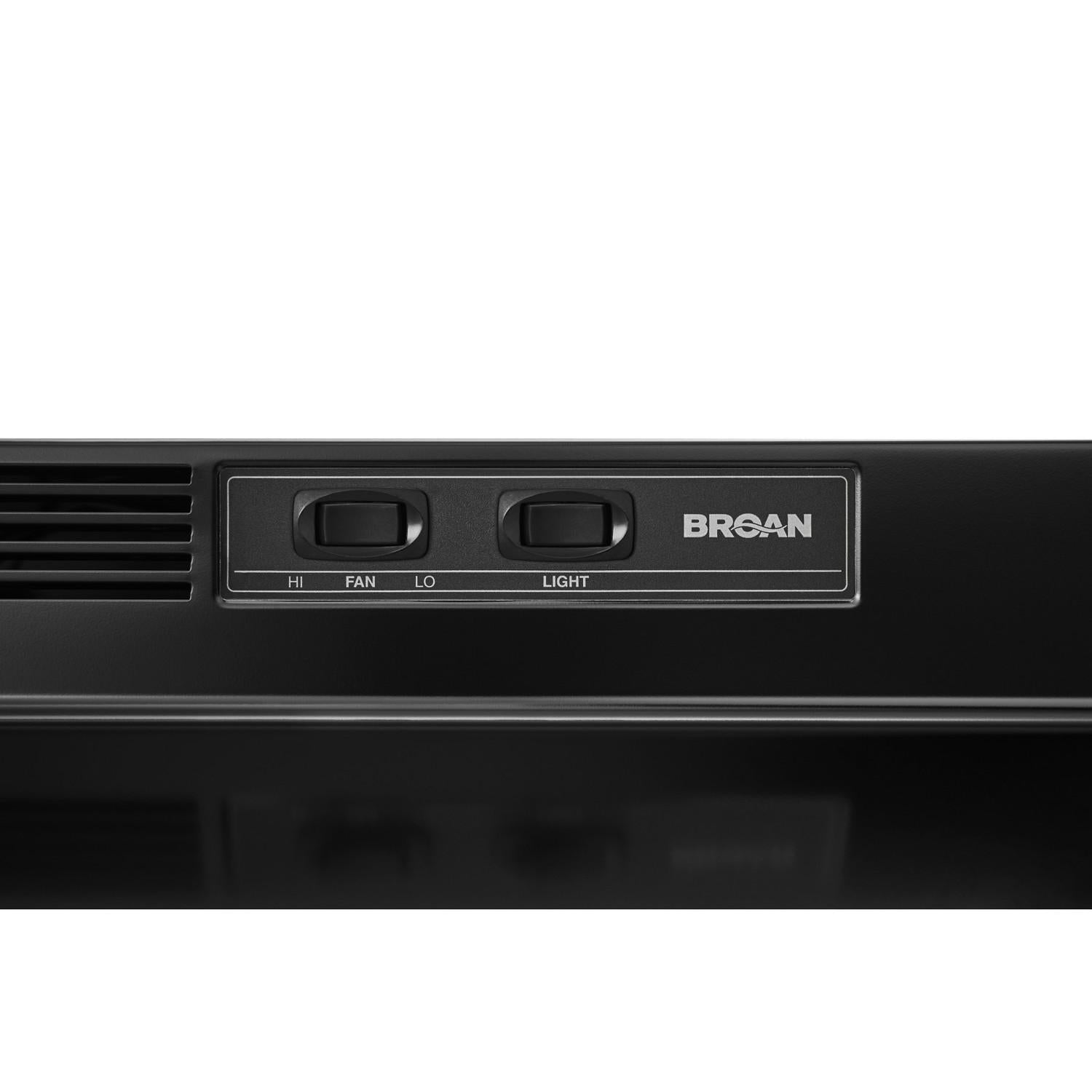 Broan® 36-Inch Ductless Under-Cabinet Range Hood, Black