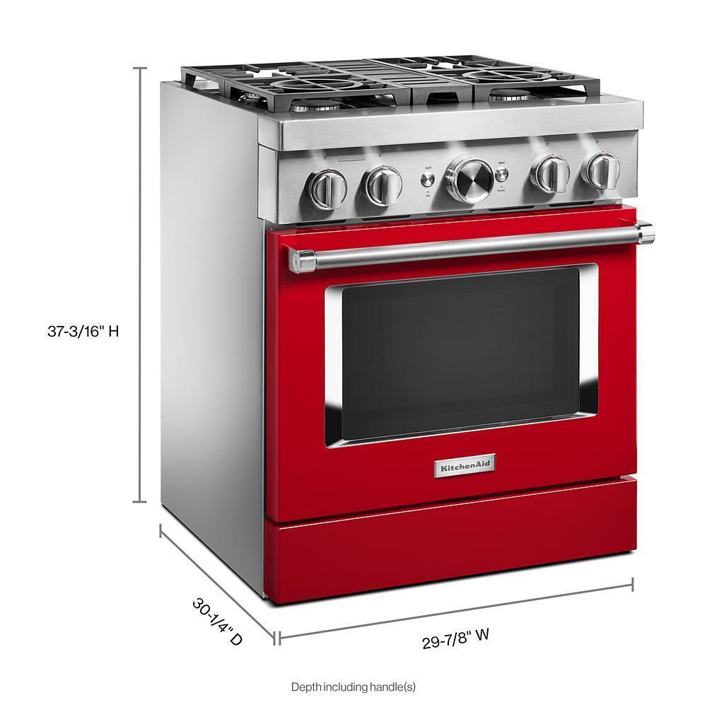 KFDC500JPA KitchenAid® 30'' Smart Commercial-Style Dual Fuel Range with 4 Burners