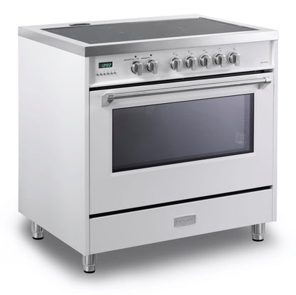 Verona VDFSIE365W Designer 36" Induction Single Oven Range - White