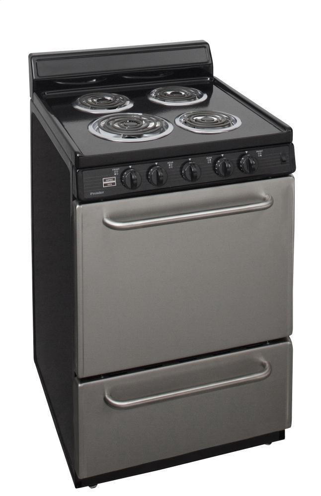 Premier ECK600BP 24 in. Freestanding Electric Range in Stainless Steel