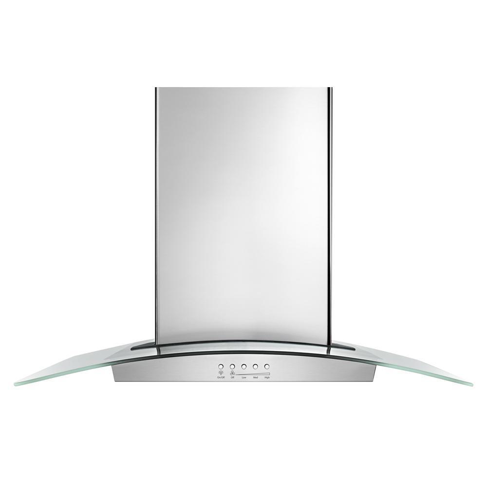 Whirlpool WVW75UC0DS 30" Modern Glass Wall Mount Range Hood