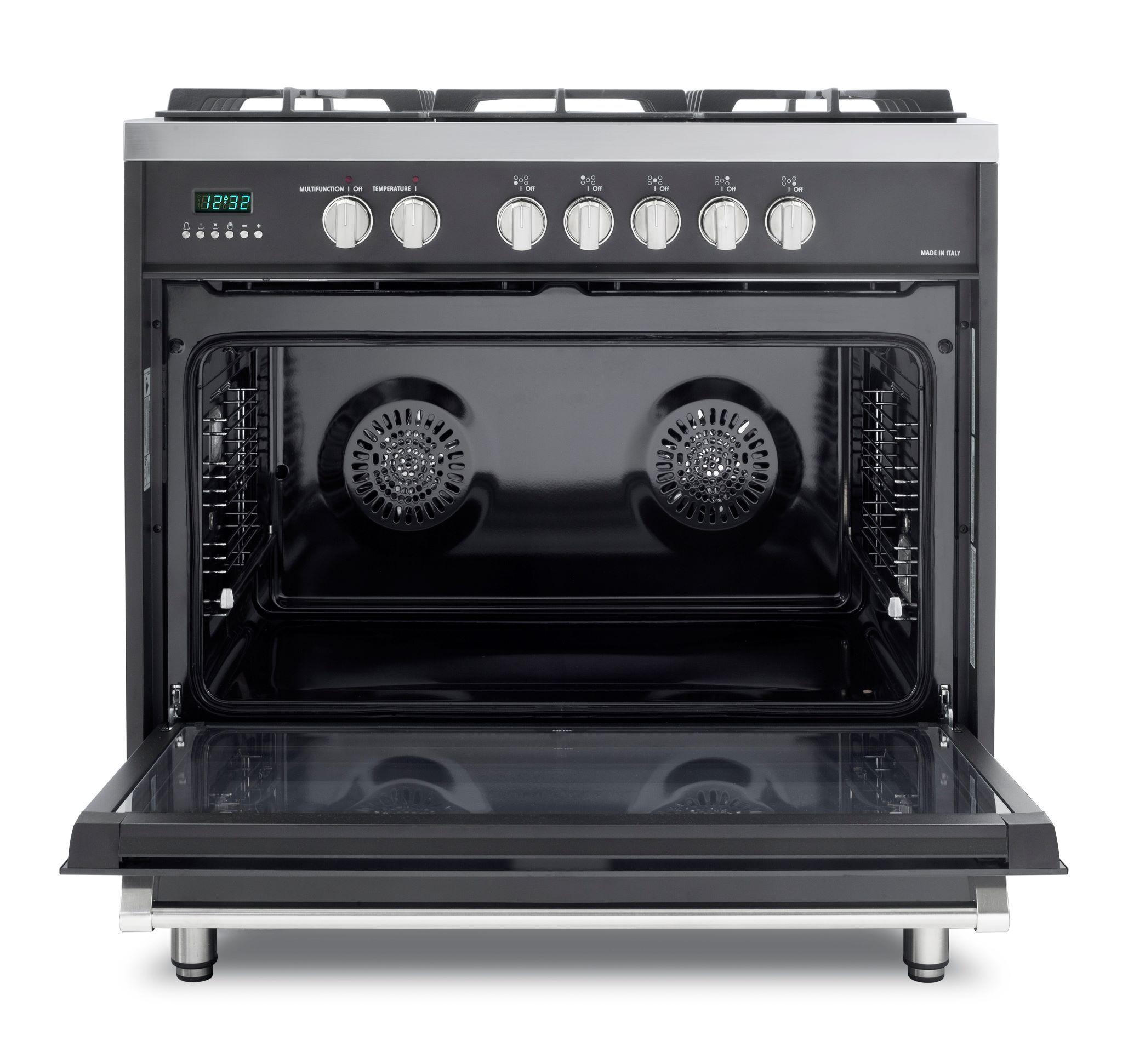 Designer 36" Dual Fuel Single Oven Range - Matte Black