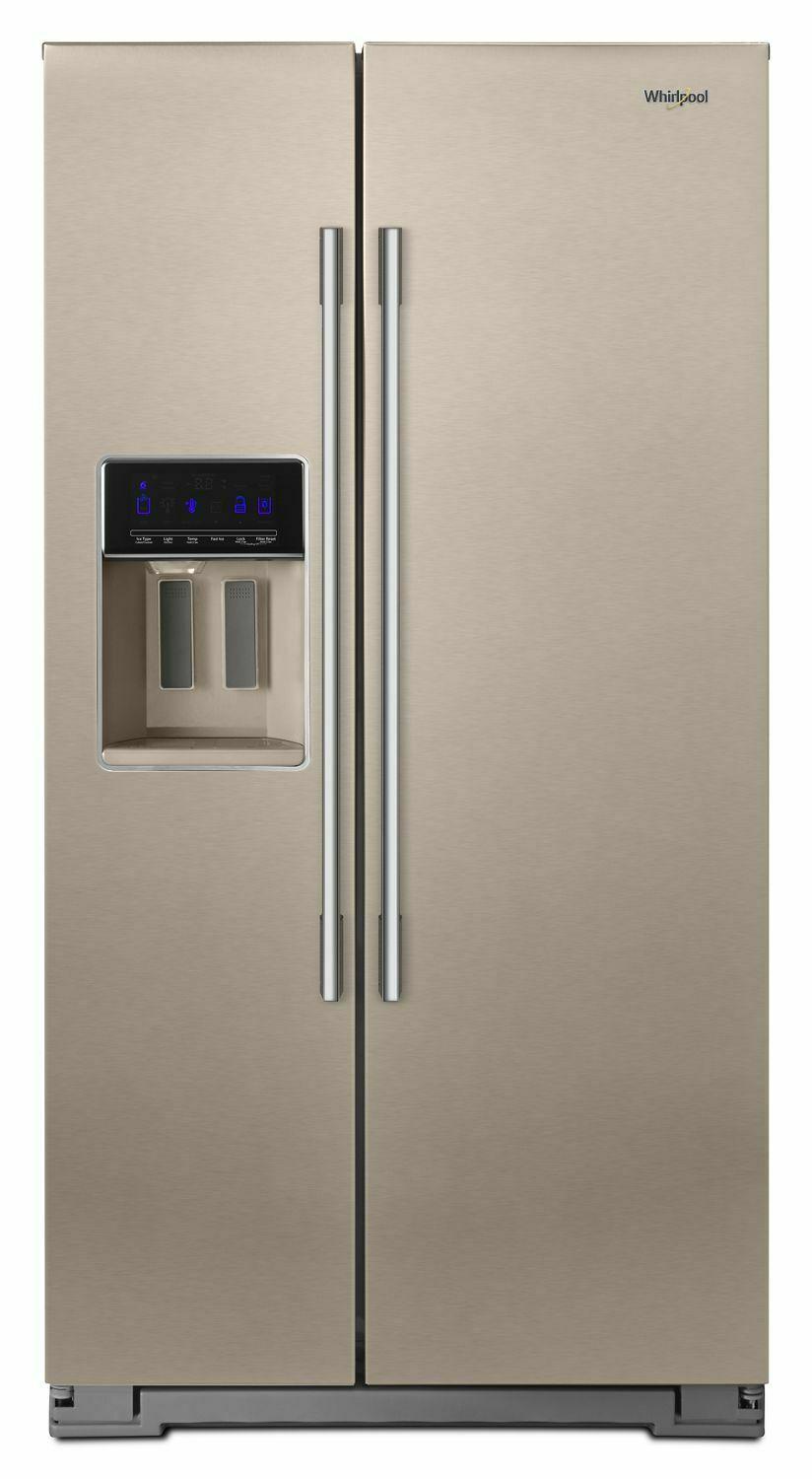 Whirlpool WRSA71CIHN 36-inch Wide Contemporary Handle Counter Depth Side-by-Side Refrigerator - 21 cu. ft. - Fingerprint Resistant Sunset Bronze