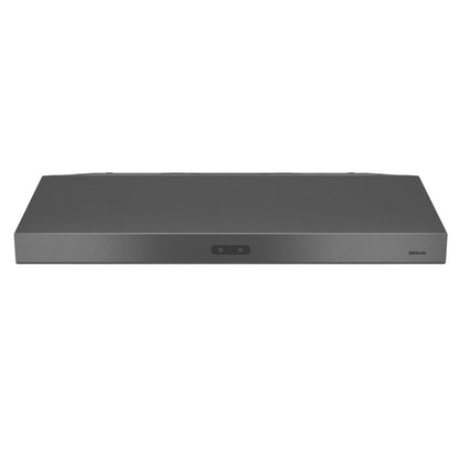 Broan® Glacier 36-Inch Convertible Under-Cabinet Range Hood, 375 Max Blower CFM, Black Stainless Steel