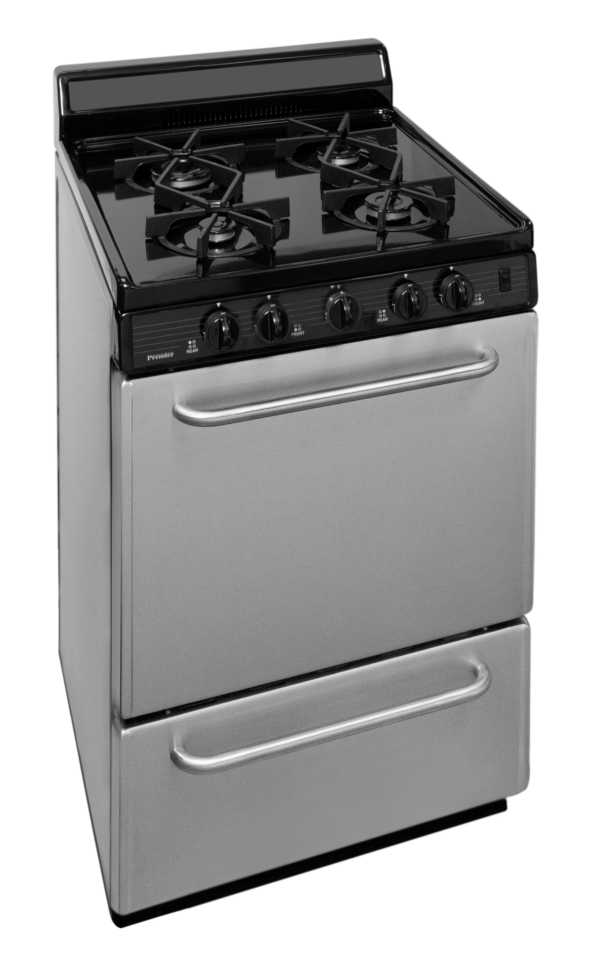 Premier SJK600BP 24" Freestanding Sealed Burner Gas Range in Stainless Steel