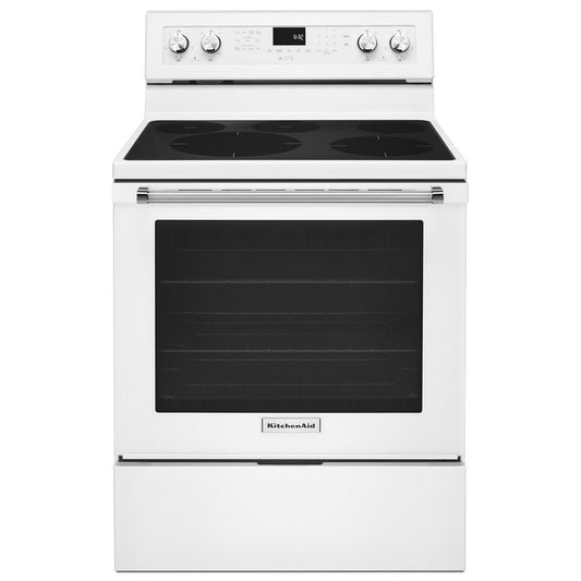 Kitchenaid KFEG500EWH 30-Inch 5-Element Electric Convection Range
