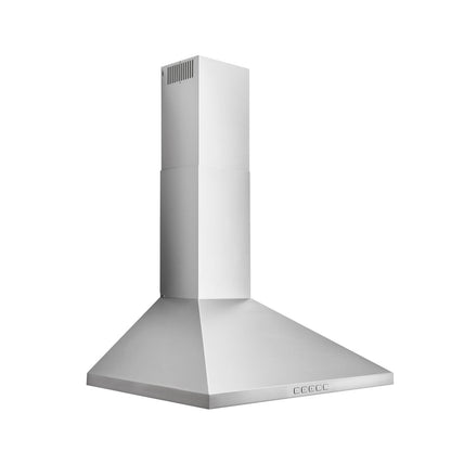 Broan® 24-Inch Convertible Wall-Mount Pyramidal Chimney Range Hood, 450 MAX CFM, Stainless Steel