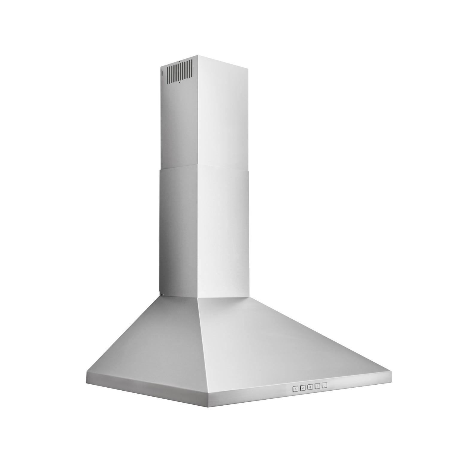 Broan® 30-Inch Convertible Wall-Mount Pyramidal Chimney Range Hood, 450 MAX CFM, Stainless Steel