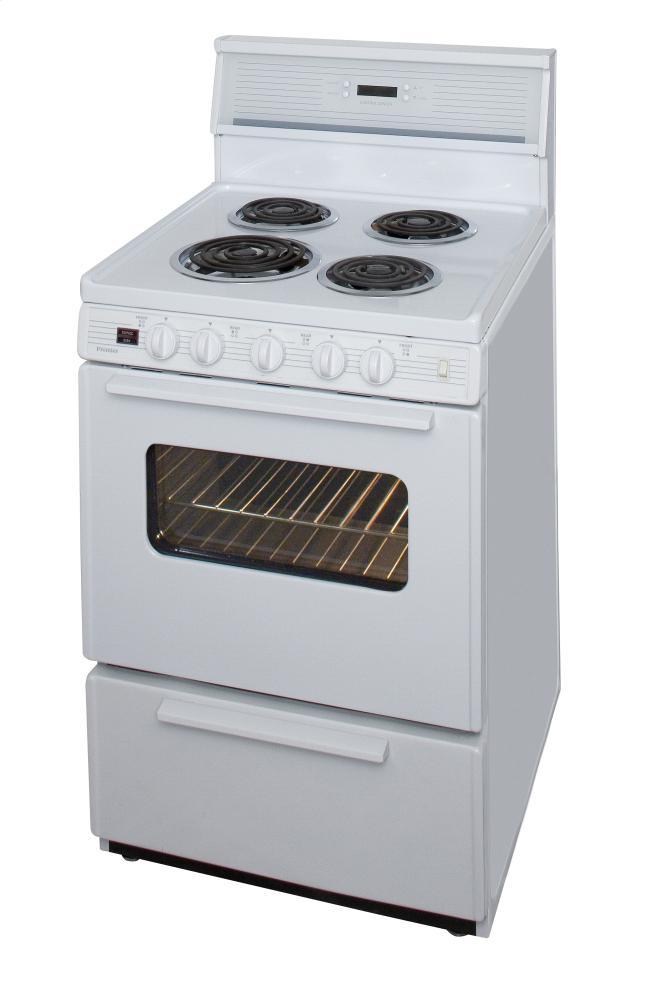 Premier ECK240OP 24 in. Freestanding Electric Range in White