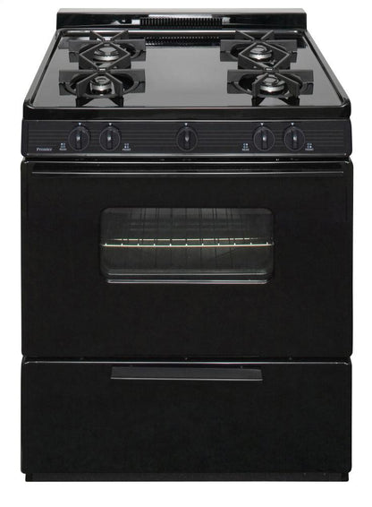 Premier BMK5X0BP 30 in. Freestanding Battery-Generated Spark Ignition Gas Range in Black