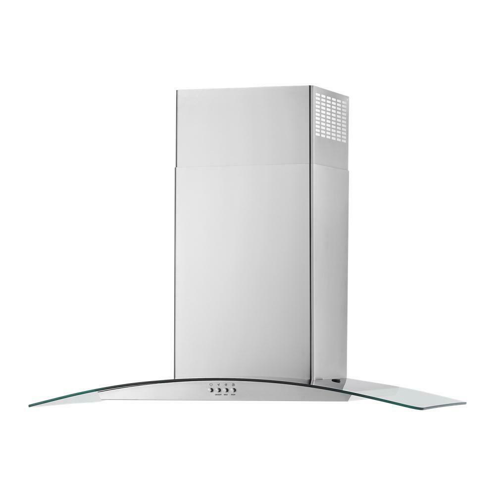 Whirlpool WVW51UC6LS 36" Curved Glass Wall Mount Range Hood